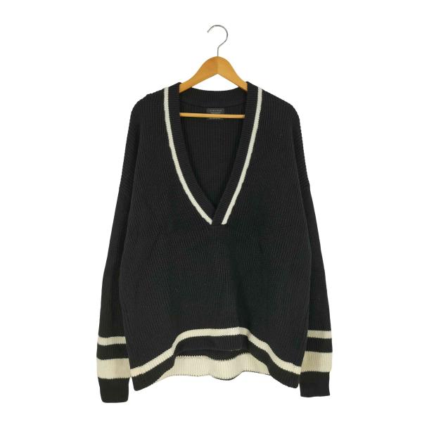 ZARA MAN(ザラマン) Vネック コットンニット チルデンニット メンズ