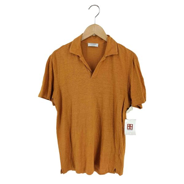 【未使用】グランサッソ リネン ジャージー スキッパー ポロシャツ Gran Sasso Sasso(グランサッソ) ショートスリーブ リネン