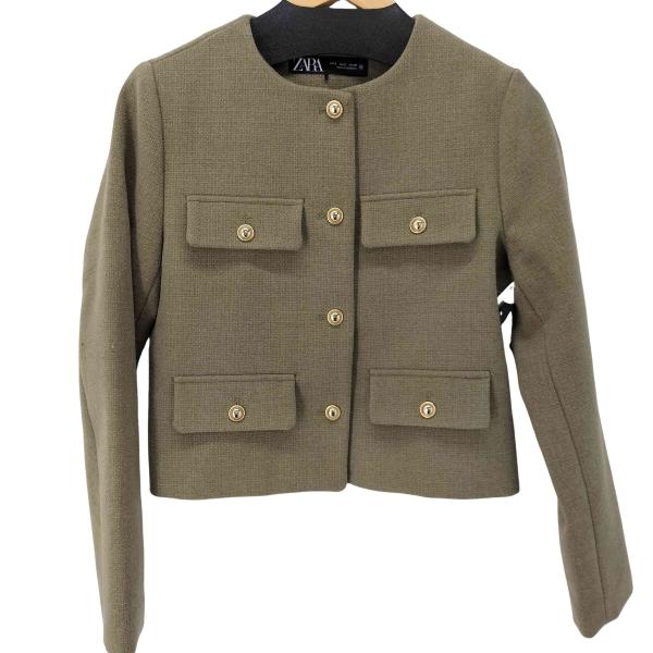 ZARA ZARA(ザラ) フラップクロップドジャケット ゴールドボタン ZARA ZARA(ザラ) フラップクロップドジャケット ゴールドボタン