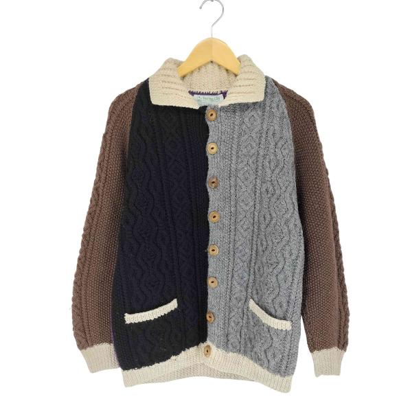 INVERALLAN(インバーアラン) クレイジーパターンハンドニットカーディガン メンズ 表記無 【中古】【ブランド古着バズストア】 INVERALLAN（インバーアラン） クレイジーパターンハンドニット