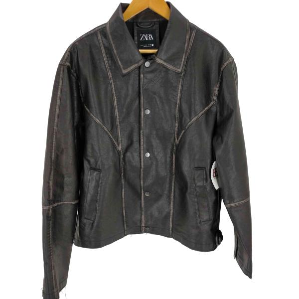 ZARA ZARA(ザラ) フェイクレザーブルゾン メンズ JPN:M 中古 ZARA ZARA(ザラ) フェイクレザーブルゾン メンズ JPN:M 中古