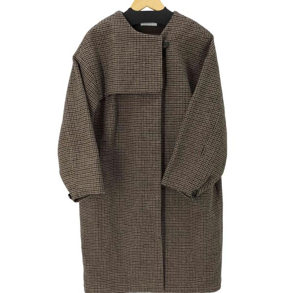 USED古着(ユーズドフルギ) {{eaphi}} NO COLLAR WOOL CHECK COAT