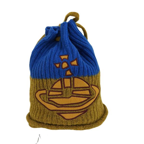 【ほぼ未使用・美品】Vivienne Westwood ニット帽 オーブ刺繍 Vivienne Westwood（ヴィヴィアンウエストウッド） オーブ刺繍 2WAY