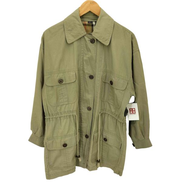 BURBERRYS(バーバリーズ) 70-80S 裏地 ノバチェック 比翼 ジップアップ フィールド ジャケット レディース 表記無 【中古】【ブランド古着バズストア】 BURBERRYS(バーバリーズ) 70-80S 裏地 ノバチェック 比翼 ジップアップ