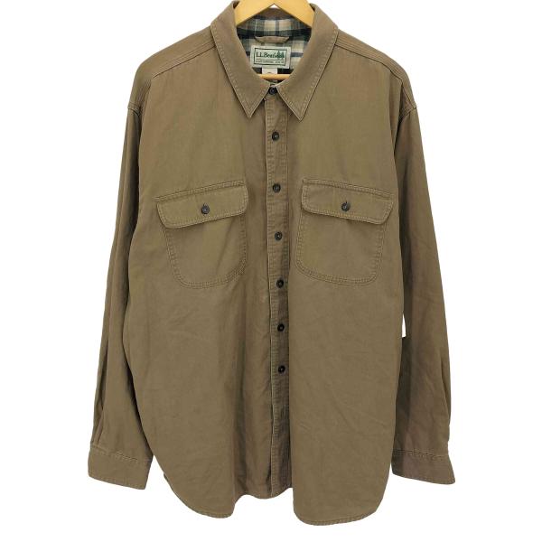 エルエルビーン　スイングトップ　スエード　ブラウン　裏地チェック　美品 L.L.Bean - エルエルビーン スイングトップ スエード風 ブラウン 裏地