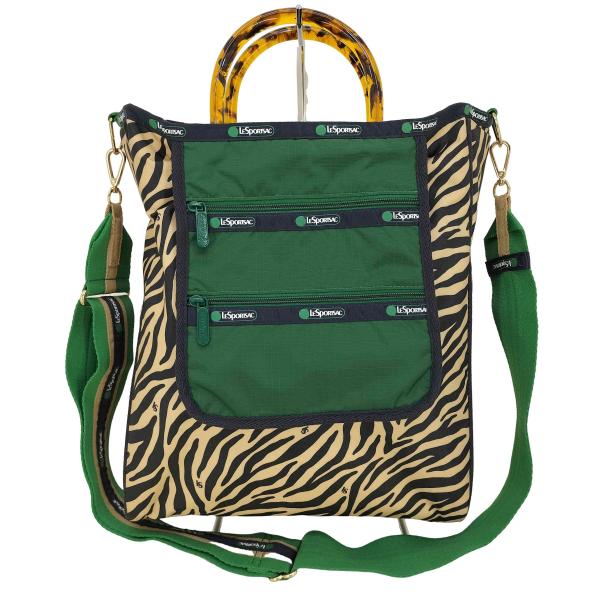美品 LeSportsac レスポ スクエアハンドバッグ アトリエ ゼブラ柄 レスポートサック アトリエ スクエアバッグ ゼブラ - メルカリ