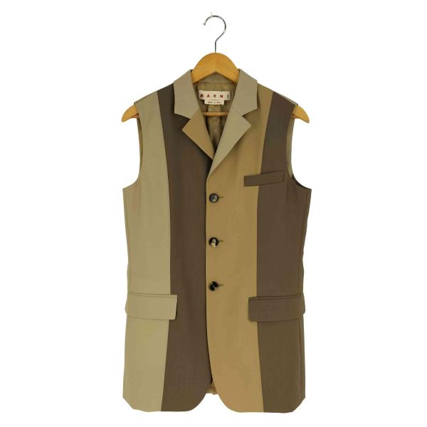MARNI(マルニ) カラーブロック トロピカルウール ベスト レディース EUR：42 【中古】【ブランド古着バズストア】 MARNI（マルニ） カラーブロック トロピカルウール ベスト レディース