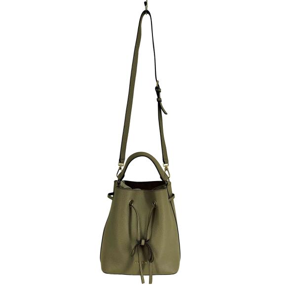 FURLA FURLA(フルラ) シボ革 レザー 2WAY 巾着ショルダーバッグ