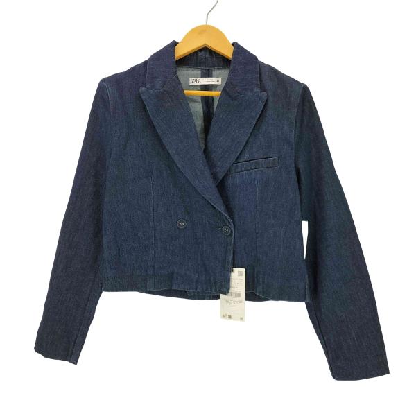 ZARA（ザラ） クロップドデニムブレザー デニムジャケット レディース