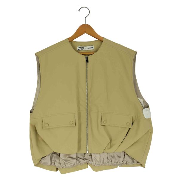 新品　未使用　ZARA コットン　オーバーサイズ　ボリューム　ベスト　アウター 新品 未使用 ZARA コットン オーバーサイズ ボリューム ベスト