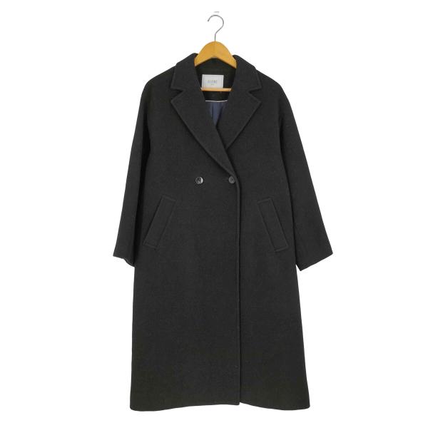 更に値下SLOBEIENAスローブイエナエコウールダブルブレストコート ブラック bazzstore_1138641120517
