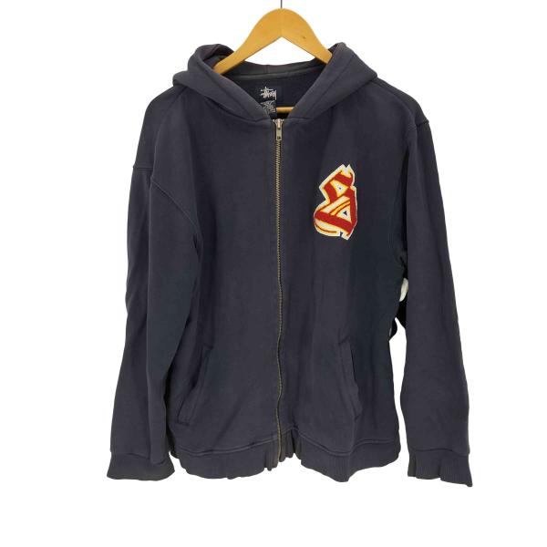 90s 00s OLD STUSSY ジップアップ ジャケット ダブル ロゴ L STUSSY - old stussy オールドステューシー 90s ジップアップ