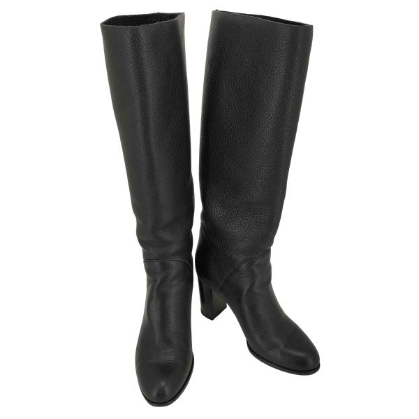 sergio rossi(セルジオロッシ) レザーロングブーツ レディース EUR：34 【中古】【ブランド古着バズストア】 Sergio rossi（セルジオロッシ） レザーロングブーツ レディース EUR