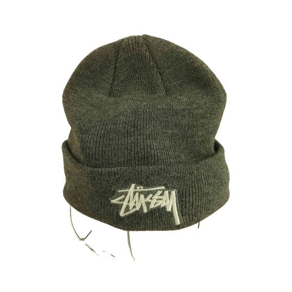 stussy ビーニー　古着　ステューシー STUSSY Stussy(ステューシー) ロゴ刺繍 ビーニー ニット帽 メンズ 表記
