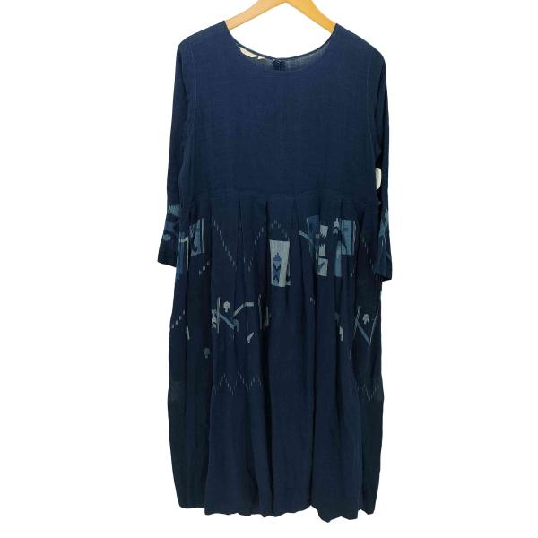 USED古着(ユーズドフルギ) {{INJIRI}}インディゴ ジャムダニ織ワンピース レディース JPN：3 【中古】【ブランド古着バズストア】 bazzstore_1139155074471