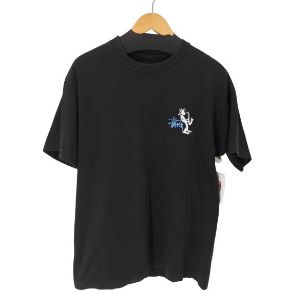 Stussy(ステューシー) OLD Shadowman Saxophone TEE メンズ 表記無 【中古】【ブランド古着バズストア】 STUSSY（ステューシー） OLD Shadowman Saxophone TEE メンズ 表記無