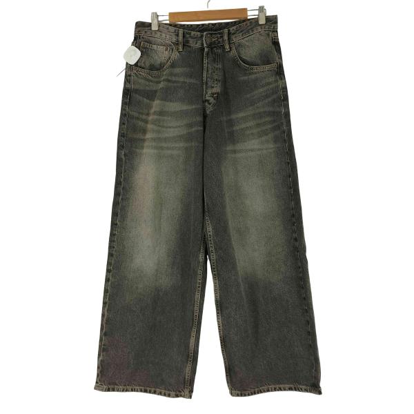 ZARA プリント加工ビンテージバギーデニム 38 ZARA プリント加工ビンテージバギーデニム 38 ZARA プリント加工