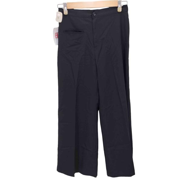 Ys(ワイズ) 100番 ウールギャバジン ワイド ストレートスラックス レディース JPN：1 【中古】【ブランド古着バズストア】 WISE（PORTER） Ys(ワイズ) 100番 ウールギャバジン ワイド ストレート