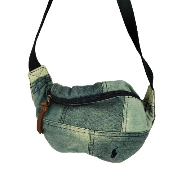 人気完売モデル☆POLO　ラルフローレン　デニム　ボディーバッグ　パッチワーク POLO RALPH LAUREN（ポロ・ラルフローレン） デニム パッチワーク