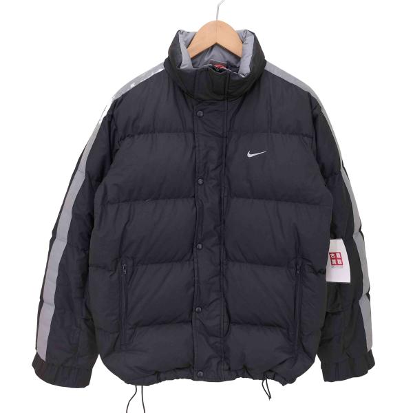 NIKE(ナイキ) 00s スウォッシュロゴ ダウンジャケット 裾ドローコード メンズ JPN：S 【中古】【ブランド古着バズストア】 NIKE（ナイキ） 00s スウォッシュロゴ ダウンジャケット 裾ドロー