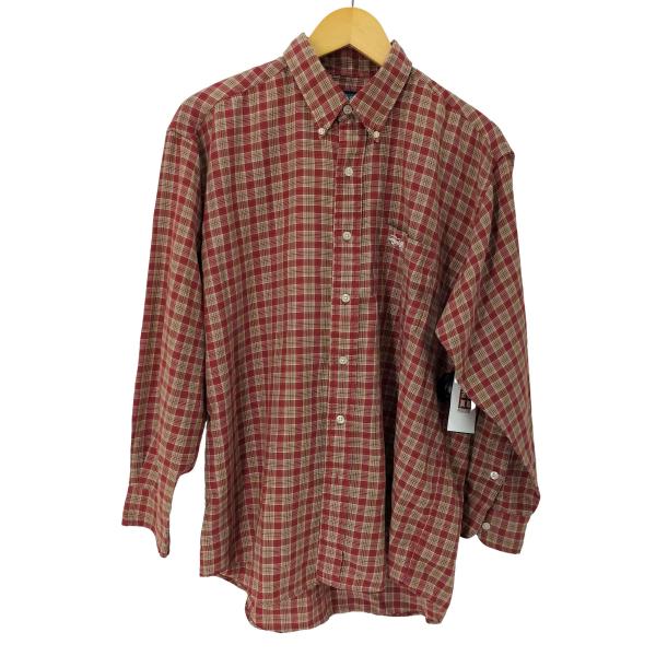 Stussy(ステューシー) 90s MADE IN USA ロゴ刺繍 チェック柄 BD 長袖ネルシャツ メンズ JPN：L 【中古】【ブランド古着バズストア】 STUSSY（ステューシー） 90s MADE IN USA ロゴ刺繍 チェック柄 BD 長袖