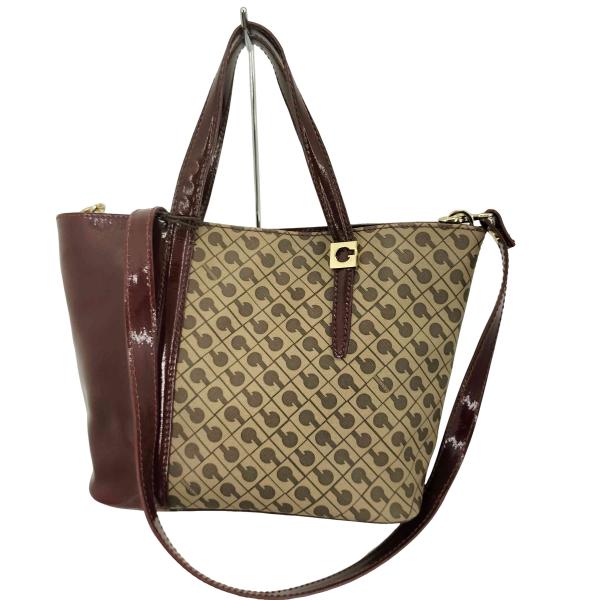 GHERARDINI(ゲラルディーニ) エナメルPVC コンビ2WAYショルダーバック レディース 表記無 【中古】【ブランド古着バズストア】 GHERARDINI（ゲラルディーニ） エナメルPVC コンビ2WAYショルダー