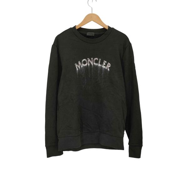 MONCLER(モンクレール) 24SS フロントロゴプリント クルーネックスウェット メンズ JPN：L 【中古】【ブランド古着バズストア】 MONCLER（モンクレール） 24SS フロントロゴプリント クルーネック