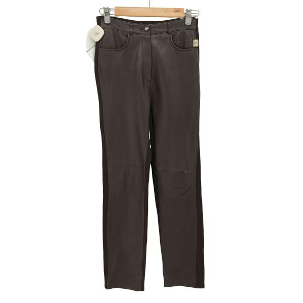 USED古着(ユーズドフルギ) フランス製 レザー 切り替え パンツ