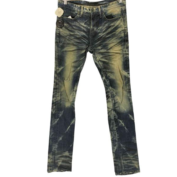 CIVARIZE(シヴァーライズ) ケミカルウォッシュ 加工スキニーデニム Y2K グランジ メンズ JPN：42 【中古】【ブランド古着バズストア】 CIVARIZE(シヴァーライズ) ケミカルウォッシュ 加工スキニーデニム Y2K