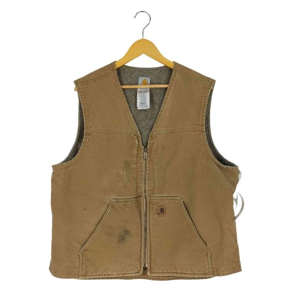 carhartt ダックベスト　裏地ボア　USA産　90's Carhartt（カーハート） 90s 裏ボア ダック地 ベスト メンズ import