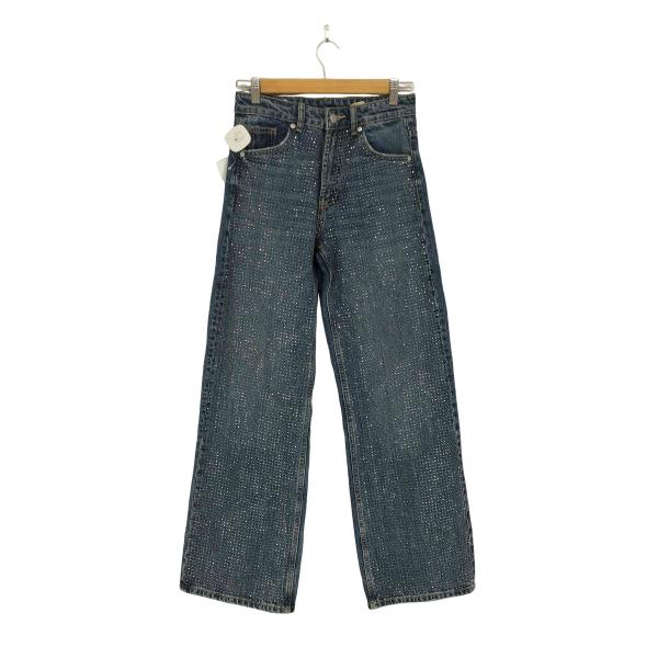 ZARA（ザラ） ラインストーンデザインデニムパンツ レディース 32 中古