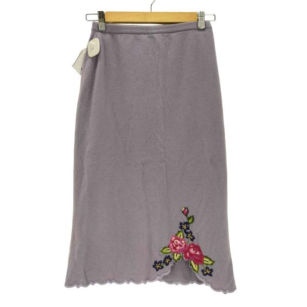 KEITA MARUYAMA（ケイタマルヤマ） アンゴラ混 花刺繍ニットスカート