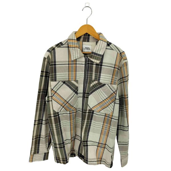 ZARA（ザラ） チェック柄 ジップアップ ブルゾンジャケット メンズ