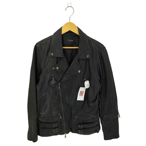 USED古着(ユーズドフルギ) {{FILLMORE}} ラムレザー ダブルライダース ジャケット メンズ import：L 【中古】【ブランド古着バズストア】 USED古着(ユーズドフルギ) {{FILLMORE}} ラムレザー ダブルライダース