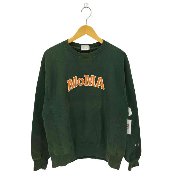 MOMA(モマ) REVERSE WEAVE リバースウィーブ ロゴパッチ クルーネック スウェット メンズ import：M 【中古】【ブランド古着バズストア】 MoMA MOMA(モマ) REVERSE WEAVE リバースウィーブ ロゴパッチ クルー