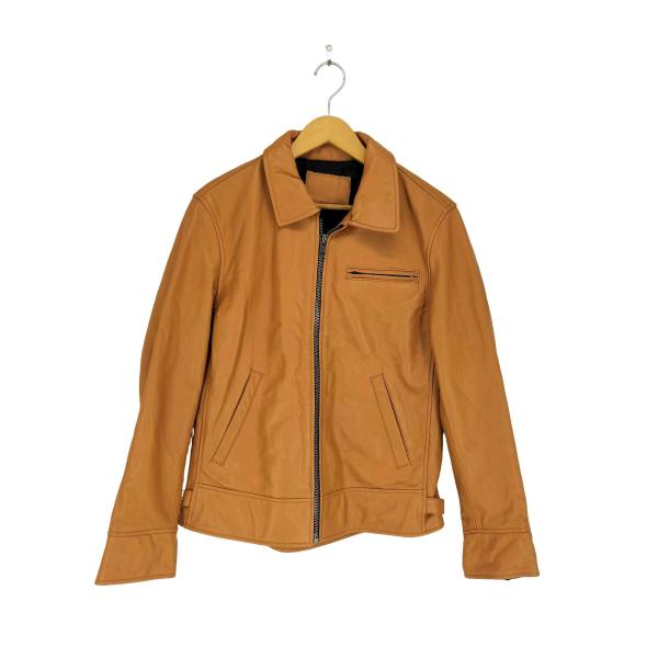 USED古着(ユーズドフルギ) カウレザーシングルライダースジャケット メンズ JPN：42 【中古】【ブランド古着バズストア】 USED古着(ユーズドフルギ) シングルレザーライダースジャケット メンズ