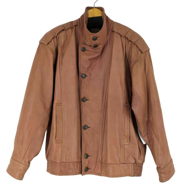 USED古着(ユーズドフルギ) 企業ロゴ レースシング ボンバージャケット メンズ  L【中古】【ブランド古着バズストア】 USED古着(ユーズドフルギ) レザーボンバージャケット メンズ import：M