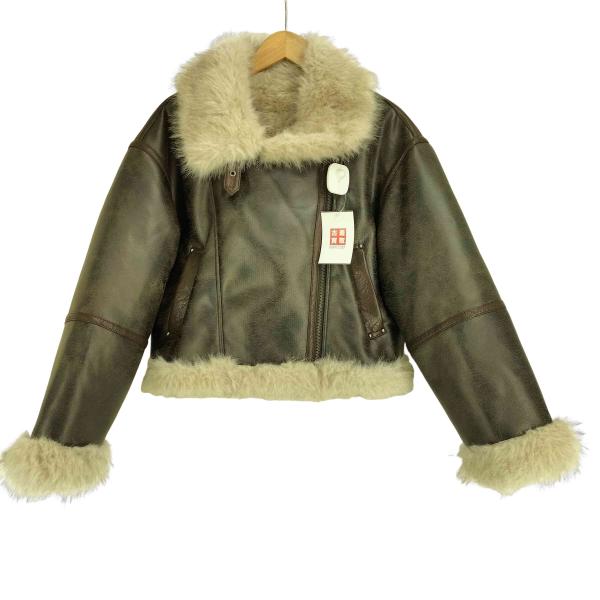 MURUA（ムルーア） アンイーブンショートフェイクムートンジャケット