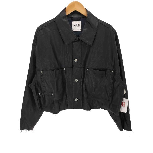 ZARA MAN ザラ メンズ トラッカージャケット ブルゾン 新品未使用品 M ZARA（ザラ） Leather Trucker Jacket レザー トラッカー ジャケット
