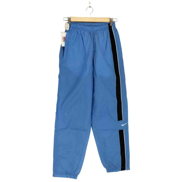 00s NIKE / パンツ 別珍 バイカラー 刺繍 ナイキ デザイン古着 NIKE（ナイキ） スウォッシュ刺繍 ナイロンパンツ メンズ S 中古 古着