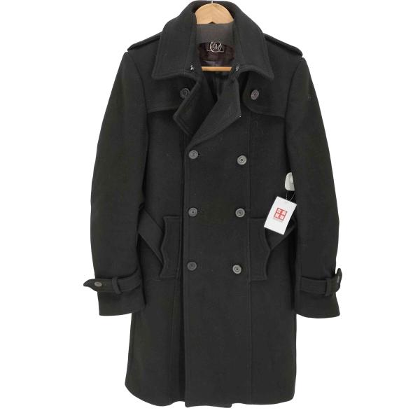 【希少・美品】Zara man トレンチコート　ウール　黒Mサイズ　刻印ボタン ZARA MAN(ザラマン) ウールナイロン トレンチコート メンズ 03 中古