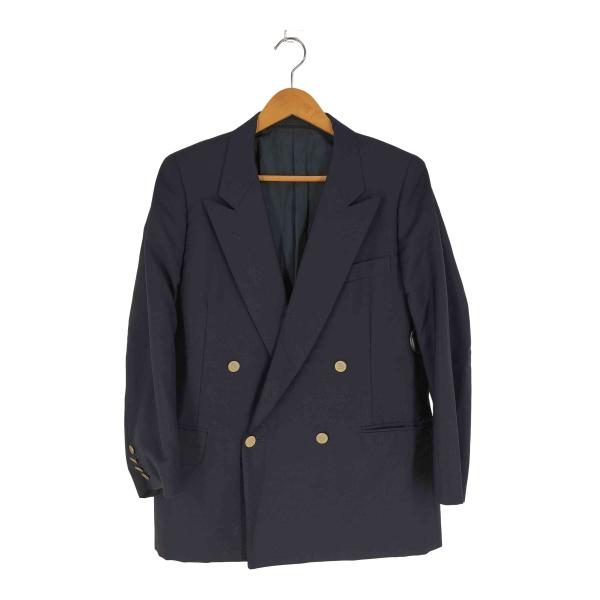 BURBERRYS(バーバリーズ) WOOL MOHAIR ロゴボタン ダブル 紺ブレザー