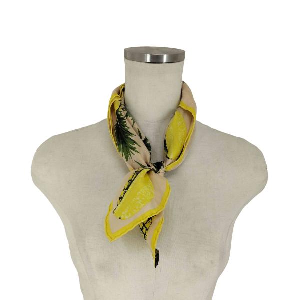 【未使用】 manipuri シルク100% スカーフ manipuri（マニプリ） シルク100 パイナップルデザイン スカーフ