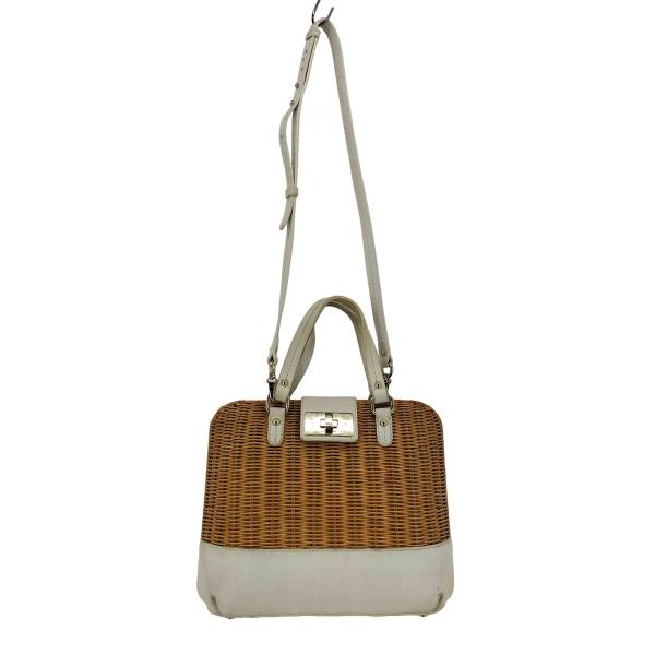 未使用 完売品　ケイトスペード カゴバック カメラ ショルダーバッグ　シルバー Kate spade(ケイトスペード) 2WAY ショルダー レザー カゴ バッグ