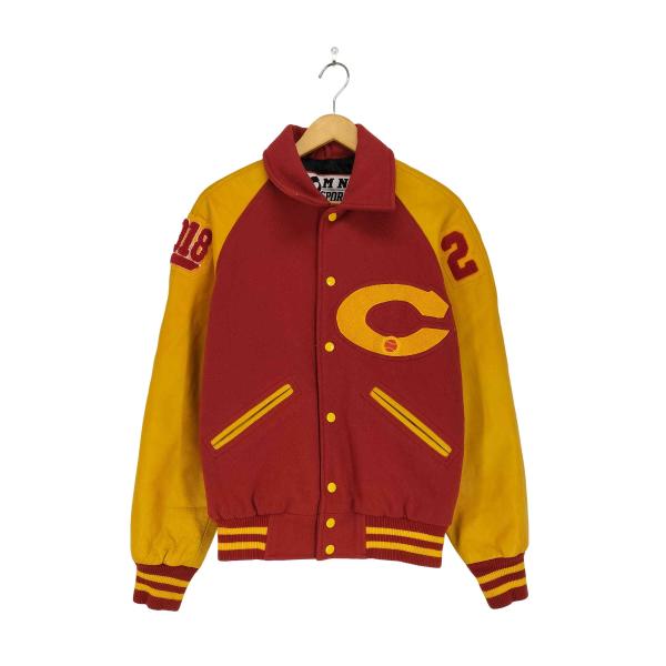 USED古着(ユーズドフルギ) {{OMNI SPORTS}} 袖レザースタジアム