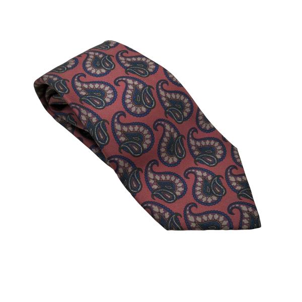 LANVIN PARIS(ランバン パリ) イタリア製 ペイズリー柄 総柄 シルク