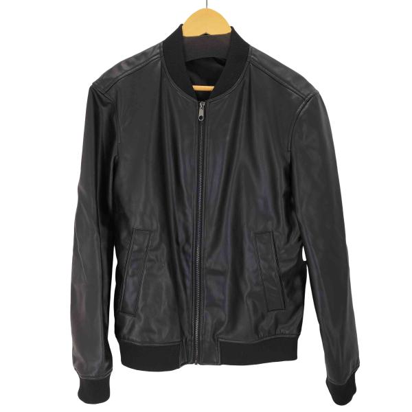 ZARA（ザラ） フェイクレザーボンバージャケット メンズ import：M