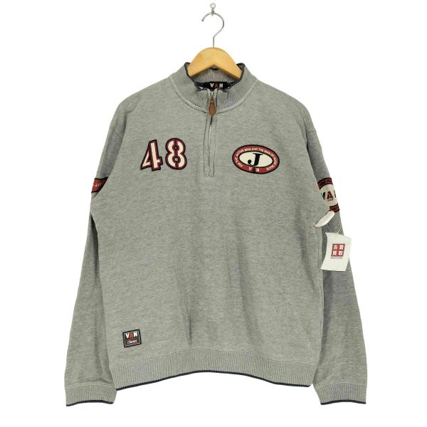 VAN JAC(ヴァンヂャケット) ワッペン刺繍 ハーフジップ スウェット