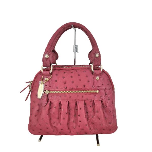 未使用品 YU HAMANO ダックス オーストリッチ レザー ボストンバッグ USED古着(ユーズドフルギ) {{YU HAMANO}} オーストリッチ レザー 2WAY