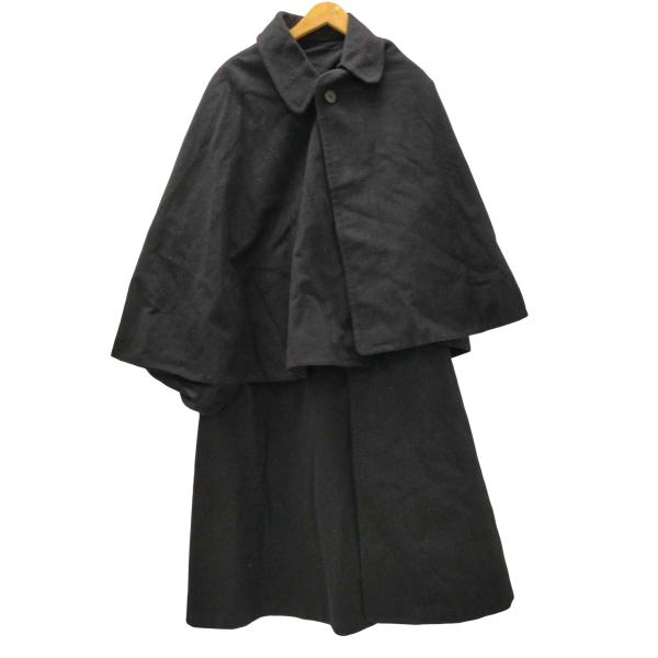 【美品】50s〜60s トンビコート マントコート ヴィンテージ 黒 bazzstore_1142019018436